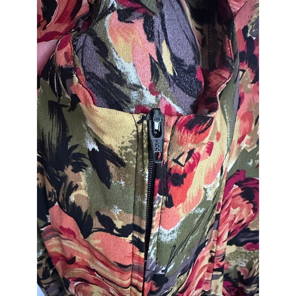Vintage Johnny Was Biya Rated R Y2K Floral Crossback Midi Dress XS/S - Picture 4 of 5